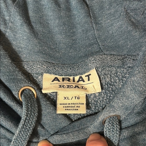 Ariat Womens REAL Hoodie Teal XL - Picture 4 of 13